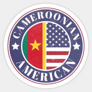 Proud Cameroonian-American Badge - Cameroon Flag Sticker